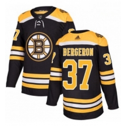 Youth Adidas Boston Bruins 37 Patrice Bergeron Premier Black Home NHL Jersey 