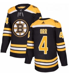 Youth Adidas Boston Bruins 4 Bobby Orr Authentic Black Home NHL Jersey 