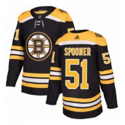 Youth Adidas Boston Bruins 51 Ryan Spooner Authentic Black Home NHL Jersey 