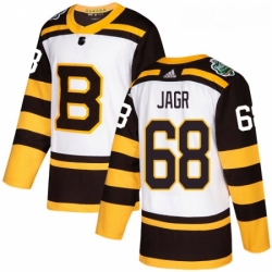 Youth Adidas Boston Bruins 68 Jaromir Jagr Authentic White 2019 Winter Classic NHL Jersey 