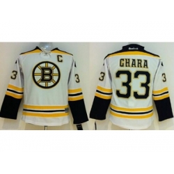 Youth Boston Bruins #33 Zdeno Chara White Stitched NHL Jersey