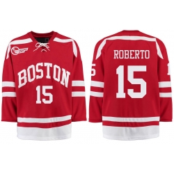 Boston University Terriers BU 15 Nick Roberto Red Stitched Hockey Jersey