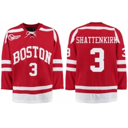Boston University Terriers BU 3 Kevin Shattenkirk Red Stitched Hockey Jersey