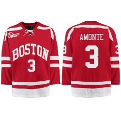 Boston University Terriers BU 3 Tony Amonte Red Stitched Hockey Jersey
