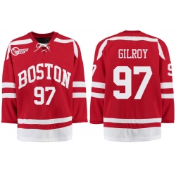 Boston University Terriers BU 97 Matt Gilroy Red Stitched Hockey Jersey