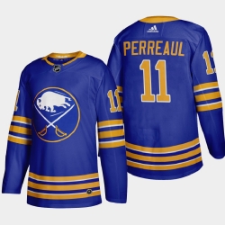 Buffalo Sabres 11 Gilbert Perreault Men Adidas 2020 21 Home Authentic Player Stitched NHL Jersey Royal Blue