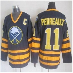 Buffalo Sabres #11 Gilbert Perreault Navy Blue CCM Throwback Stitched NHL Jersey