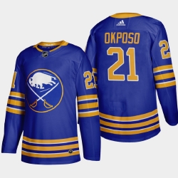 Buffalo Sabres 21 Kyle Okposo Men Adidas 2020 21 Home Authentic Player Stitched NHL Jersey Royal Blue