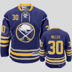Buffalo Sabres 30 Ryan Miller Stitched Blue Third Jersey
