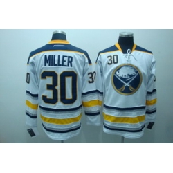Buffalo Sabres 30 Ryan Miller Stitched white Jersey