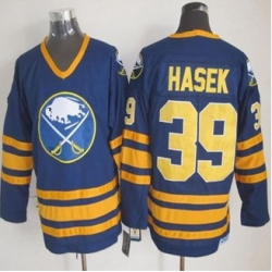 Buffalo Sabres #39 Dominik Hasek Navy Blue CCM Throwback Stitched NHL Jersey