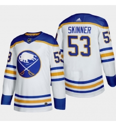 Buffalo Sabres 53 Jeff Skinner Men Adidas 2020 21 Away Authentic Player Stitched NHL Jersey White