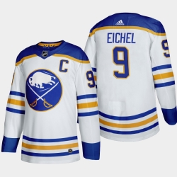 Buffalo Sabres 9 Jack Eichel Men Adidas 2020 21 Away Authentic Player Stitched NHL Jersey White