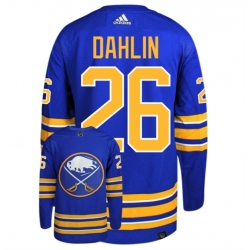 Men Buffalo Sabres 26 Rasmus Dahlin Blue Stitched Jersey