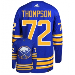 Men Buffalo Sabres 72 Tage Thompson Blue Stitched Jersey