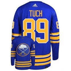 Men Buffalo Sabres 89 Alex Tuch Royal Stitched Jersey