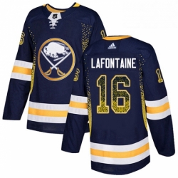 Mens Adidas Buffalo Sabres 16 Pat Lafontaine Authentic Navy Blue Drift Fashion NHL Jersey 