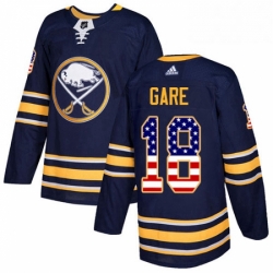 Mens Adidas Buffalo Sabres 18 Danny Gare Authentic Navy Blue USA Flag Fashion NHL Jersey 