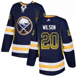 Mens Adidas Buffalo Sabres 20 Scott Wilson Authentic Navy Blue Drift Fashion NHL Jersey 