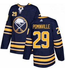 Mens Adidas Buffalo Sabres 29 Jason Pominville Authentic Navy Blue Home NHL Jersey 