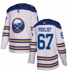Mens Adidas Buffalo Sabres 67 Benoit Pouliot Authentic White 2018 Winter Classic NHL Jersey 