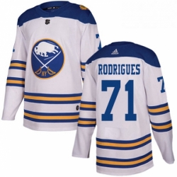 Mens Adidas Buffalo Sabres 71 Evan Rodrigues Authentic White 2018 Winter Classic NHL Jersey 