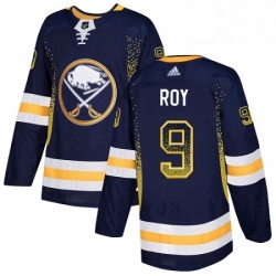 Mens Adidas Buffalo Sabres 9 Derek Roy Authentic Navy Blue Drift Fashion NHL Jersey 