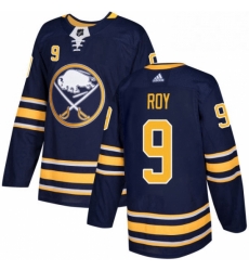 Mens Adidas Buffalo Sabres 9 Derek Roy Authentic Navy Blue Home NHL Jersey 