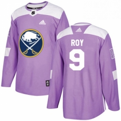 Mens Adidas Buffalo Sabres 9 Derek Roy Authentic Purple Fights Cancer Practice NHL Jersey 