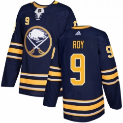 Mens Adidas Buffalo Sabres 9 Derek Roy Premier Navy Blue Home NHL Jersey 
