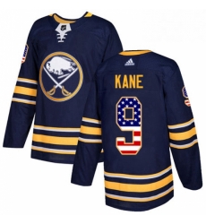 Mens Adidas Buffalo Sabres 9 Evander Kane Authentic Navy Blue USA Flag Fashion NHL Jersey 