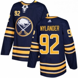 Mens Adidas Buffalo Sabres 92 Alexander Nylander Authentic Navy Blue Home NHL Jersey 