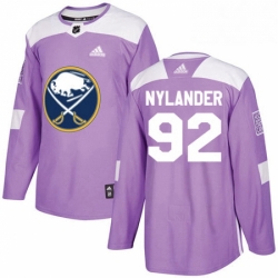 Mens Adidas Buffalo Sabres 92 Alexander Nylander Authentic Purple Fights Cancer Practice NHL Jersey 