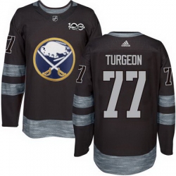 Sabres #77 Pierre Turgeon Black 1917 2017 100th Anniversary Stitched NHL Jersey