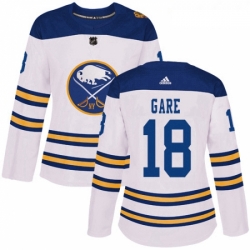 Womens Adidas Buffalo Sabres 18 Danny Gare Authentic White 2018 Winter Classic NHL Jersey 