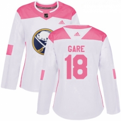 Womens Adidas Buffalo Sabres 18 Danny Gare Authentic WhitePink Fashion NHL Jersey 