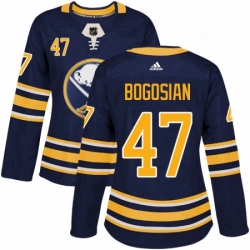 Womens Adidas Buffalo Sabres 47 Zach Bogosian Authentic Navy Blue Home NHL Jersey 
