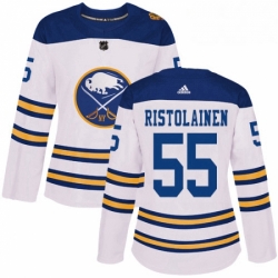 Womens Adidas Buffalo Sabres 55 Rasmus Ristolainen Authentic White 2018 Winter Classic NHL Jersey 
