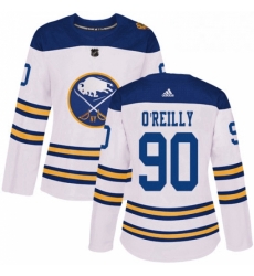 Womens Adidas Buffalo Sabres 90 Ryan OReilly Authentic White 2018 Winter Classic NHL Jersey 