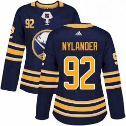 Womens Adidas Buffalo Sabres 92 Alexander Nylander Authentic Navy Blue Home NHL Jersey 