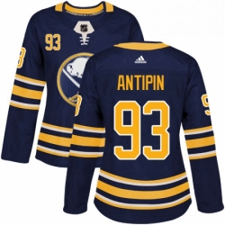 Womens Adidas Buffalo Sabres 93 Victor Antipin Authentic Navy Blue Home NHL Jersey 