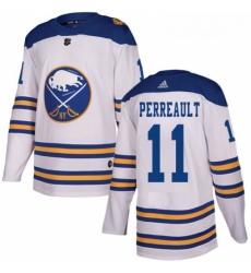 Youth Adidas Buffalo Sabres 11 Gilbert Perreault Authentic White 2018 Winter Classic NHL Jersey 