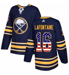 Youth Adidas Buffalo Sabres 16 Pat Lafontaine Authentic Navy Blue USA Flag Fashion NHL Jersey 