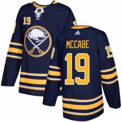 Youth Adidas Buffalo Sabres 19 Jake McCabe Authentic Navy Blue Home NHL Jersey 