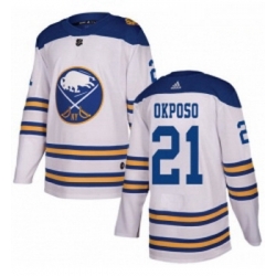Youth Adidas Buffalo Sabres 21 Kyle Okposo Authentic White 2018 Winter Classic NHL Jersey 