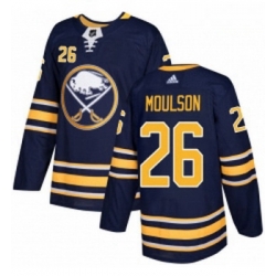 Youth Adidas Buffalo Sabres 26 Matt Moulson Authentic Navy Blue Home NHL Jersey 