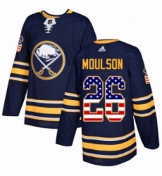Youth Adidas Buffalo Sabres 26 Matt Moulson Authentic Navy Blue USA Flag Fashion NHL Jersey 