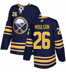 Youth Adidas Buffalo Sabres 26 Matt Moulson Premier Navy Blue Home NHL Jersey 