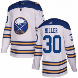 Youth Adidas Buffalo Sabres 30 Ryan Miller Authentic White 2018 Winter Classic NHL Jersey 