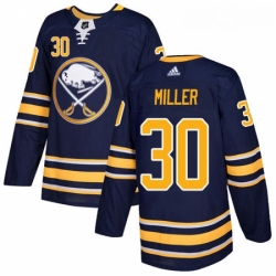 Youth Adidas Buffalo Sabres 30 Ryan Miller Premier Navy Blue Home NHL Jersey 